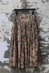 INTO THE EAST 2025 Autumn/Winter Mosaic Print Silk-Cotton Top / Wide Waist Pleated Silk-Cotton Skirt ITE-E1DGAW084NCC21SK-HUA Skirt (ITE-E1DGAW079NCC21TP)